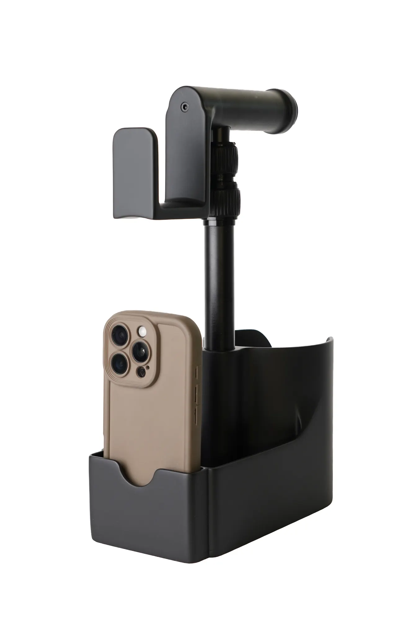 Gym Dock — phone in the base; hover or tap to see the phone on the mount